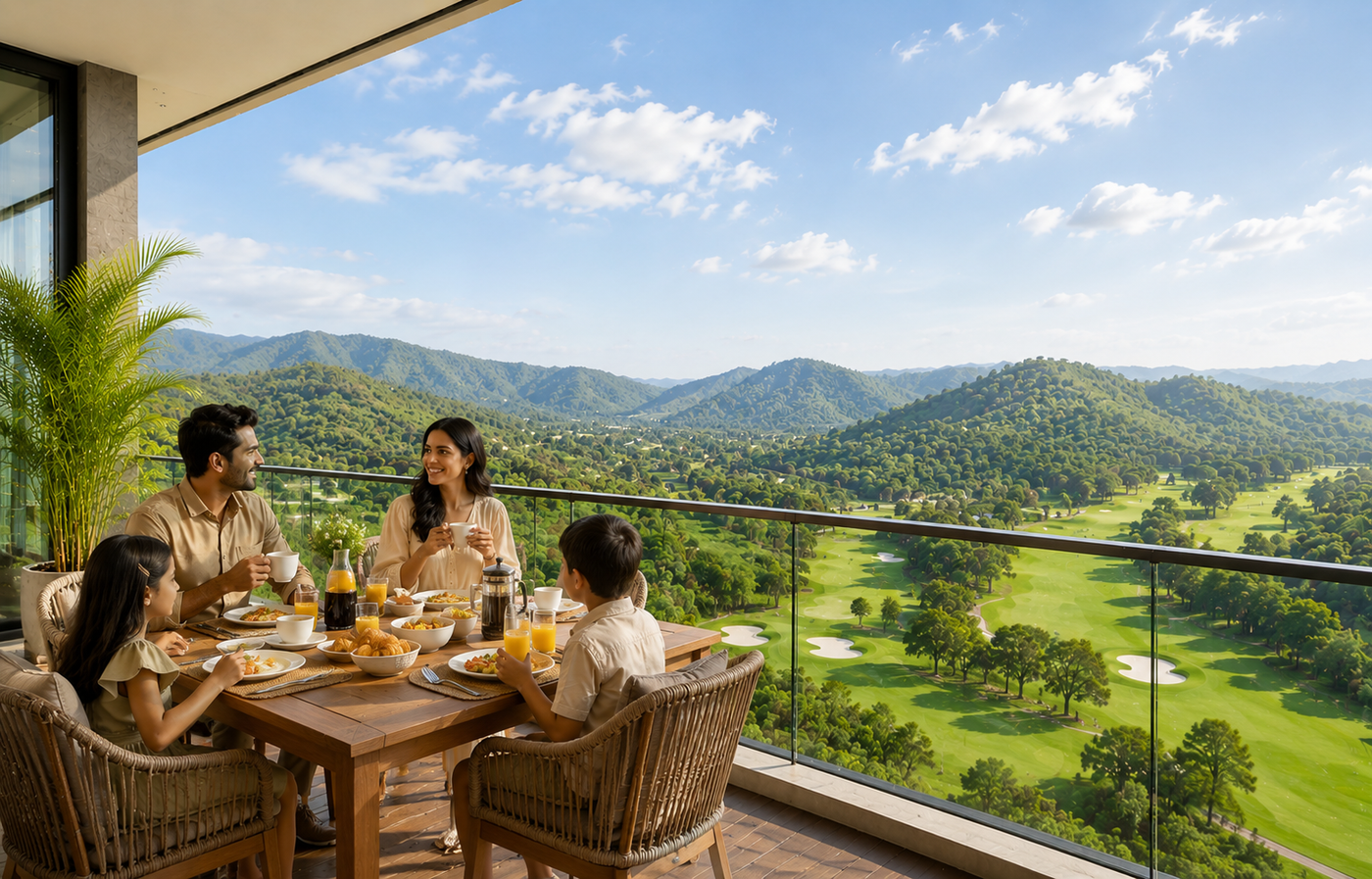 Godrej Golf Crest - Tower and sky villas