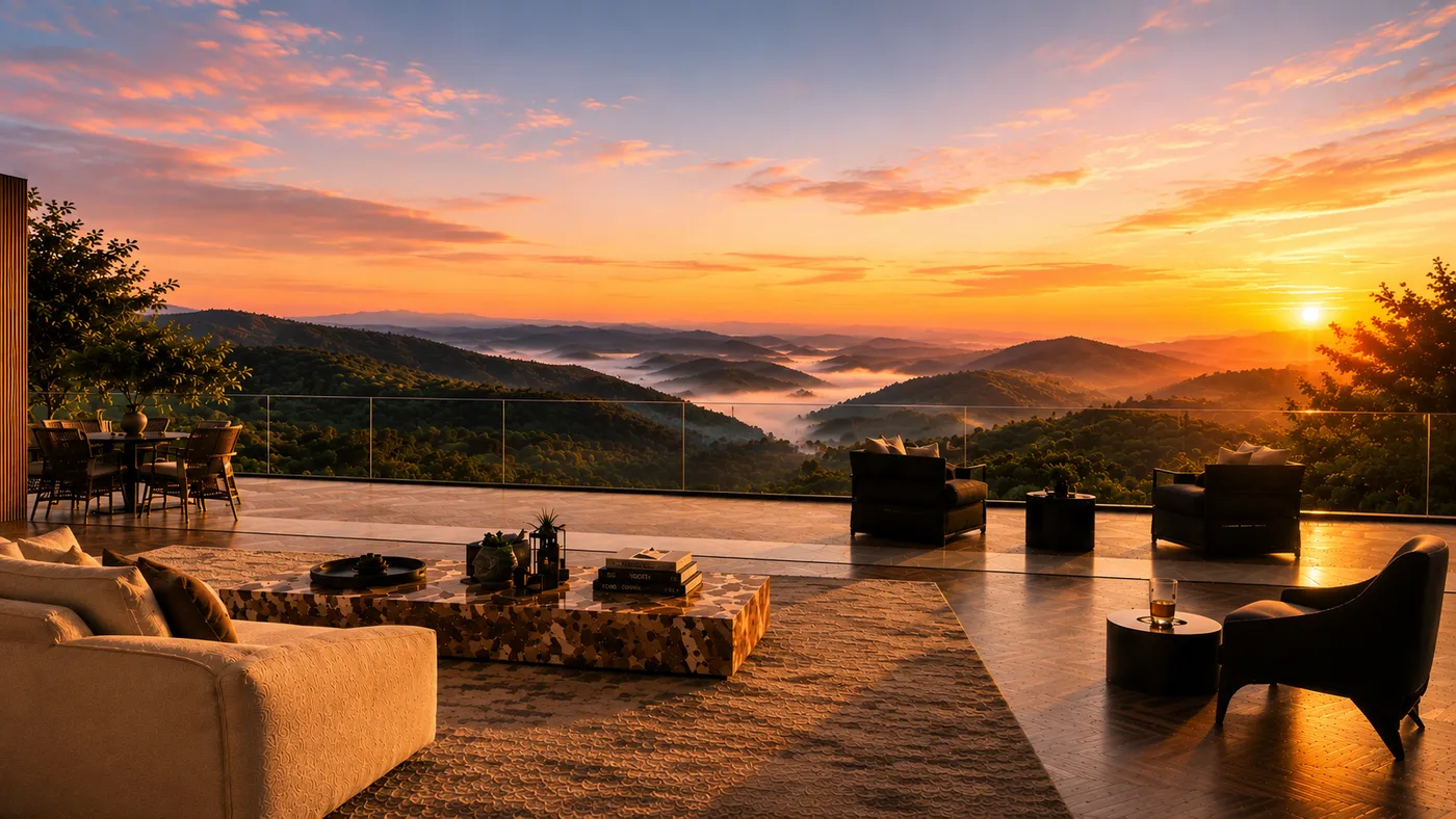 Godrej Golf Crest - Panoramic views of Golf Course and Matheran Hills